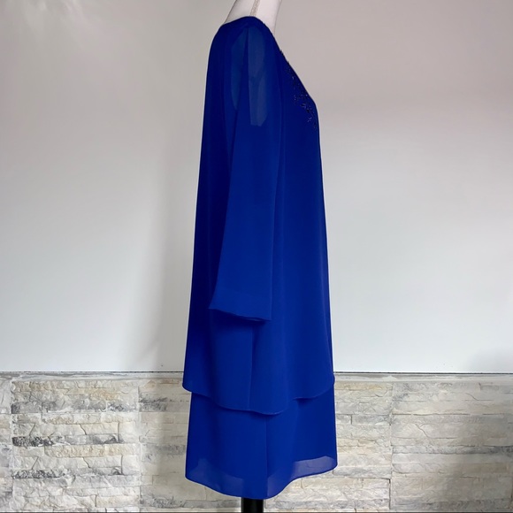 VIRGO Formal Wear Size 12 Royal Blue Dress - Picture 5 of 10